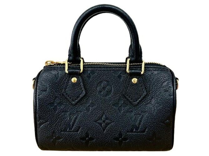 Bolsa de Ombro Nano Speedy Monogram Empreinte Louis Vuitton Preto