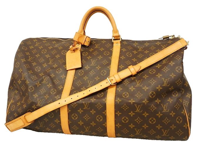 Louis Vuitton Boston Monogram Keepall Bandoulière 60 Marrone