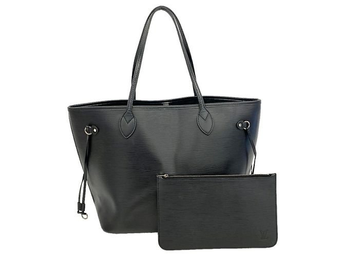 Louis Vuitton Epi Neverfull MM Tote Bag Schwarz