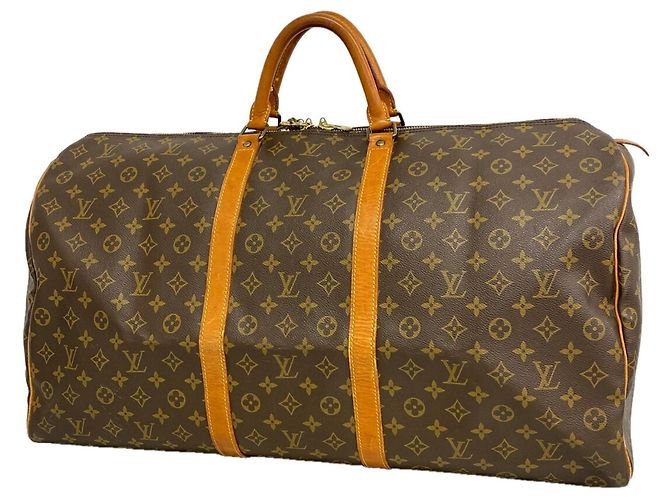 Sac Louis Vuitton Boston Monogram Keepall 60 Marron