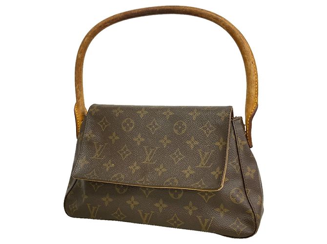 Borsa a tracolla Mini Looping Monogram Louis Vuitton Marrone