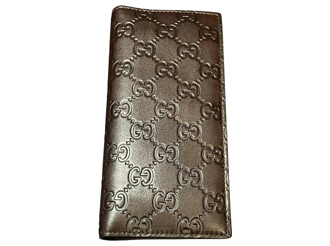 Gucci Long Wallet - Shima Pattern Brown