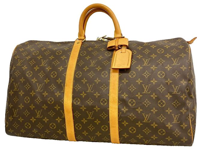 Louis Vuitton Boston Monogram Keepall 55 M41424 Marrone