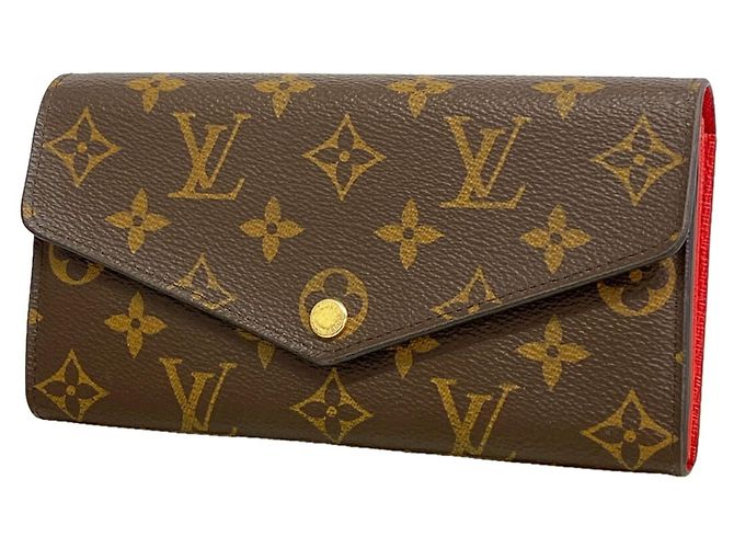 Louis Vuitton Monogram Portefeuille Sarah Long Wallet Roja