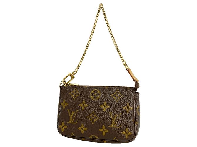 Louis Vuitton Monogram Mini Pochette Accessoires Marrone