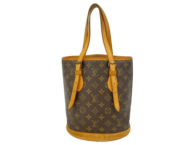 Louis Vuitton Monogram Bucket PM Tote Bag Braun