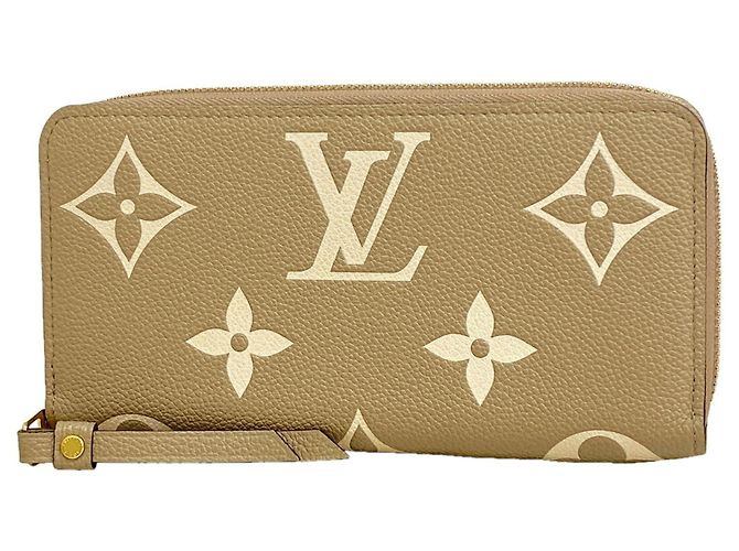 Portafoglio Zippy Louis Vuitton Monogram Empreinte Bicolor Beige