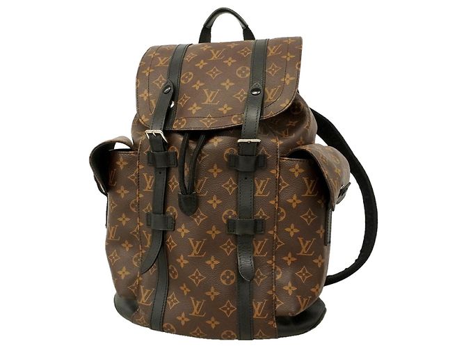 Louis Vuitton Monogram Macassar Christopher MM Backpack Brown