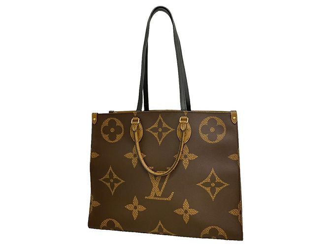 Borsa Tote Louis Vuitton Monogram Giant Reverse OnTheGo GM Marrone