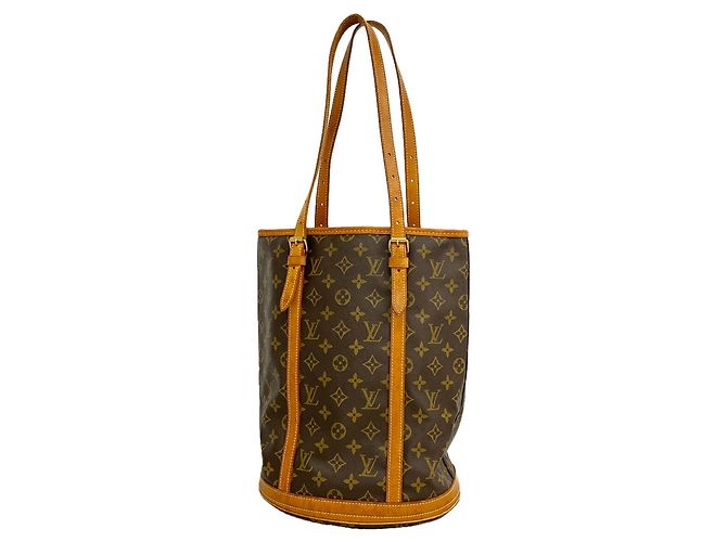 Borsa Tote Louis Vuitton Monogram Bucket GM Marrone