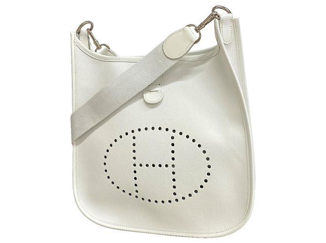 Hermès Bolsa de Ombro Hermes Evelyne 1 PM Branco