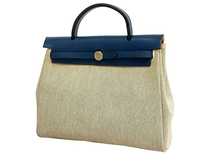 Hermès Borsa Hermes Herbag PM Blu 