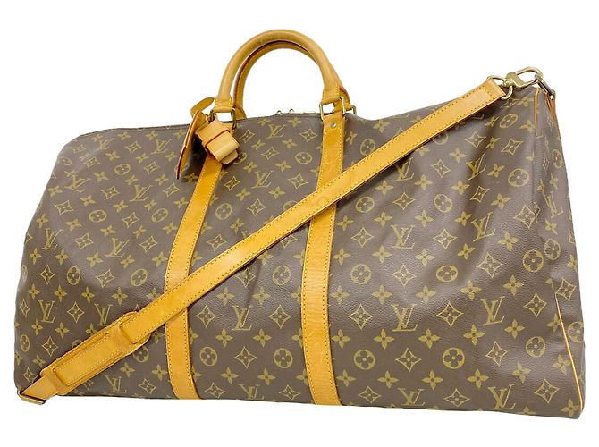 Louis Vuitton Boston Monogram Keepall Bandoulière 60 Marrone