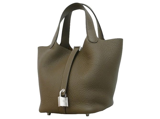 Hermès Bolsa Hermes Picotin Lock PM Marrom