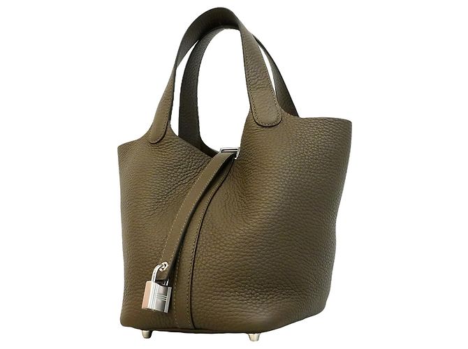 Hermès Bolsa Hermes Picotin Lock PM Marrom