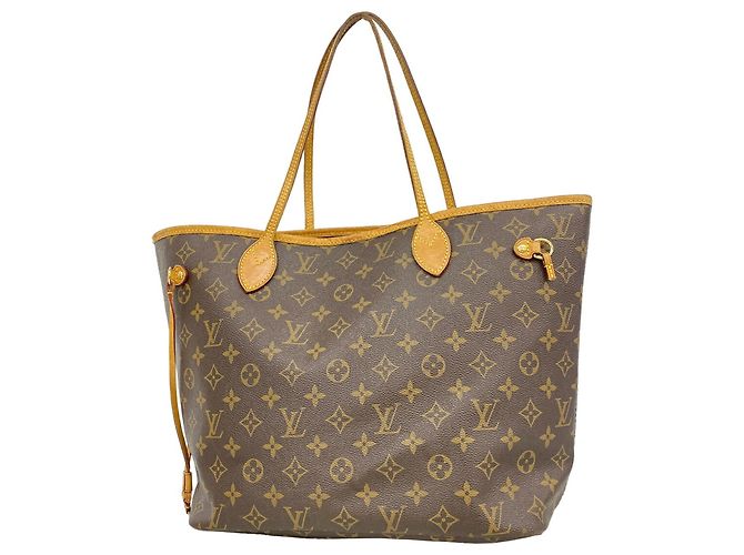 Sac cabas Louis Vuitton Monogram Neverfull MM Marron Fuschia