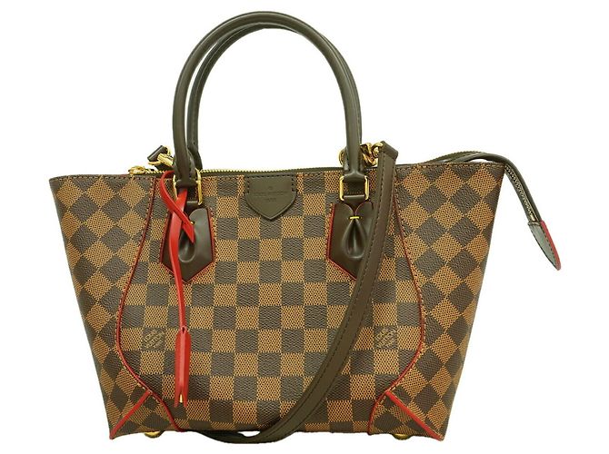 Louis Vuitton Damier Caissa Tote MM Fuschia Damier ebene
