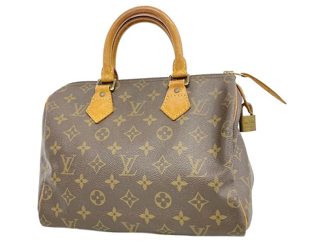 Borsa Louis Vuitton Monogram Speedy 25 Marrone
