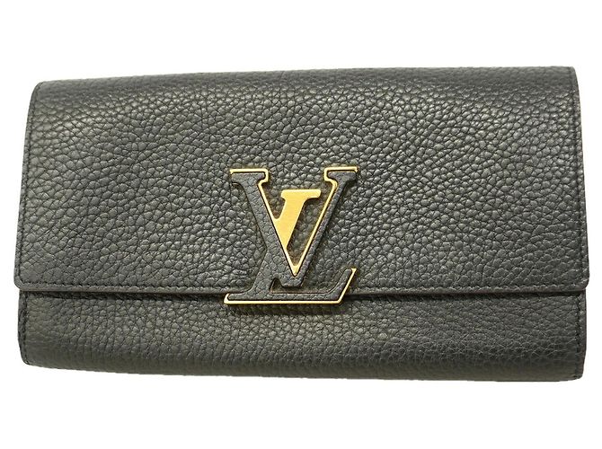 Capucines Carteira Longa Louis Vuitton Noir Preto