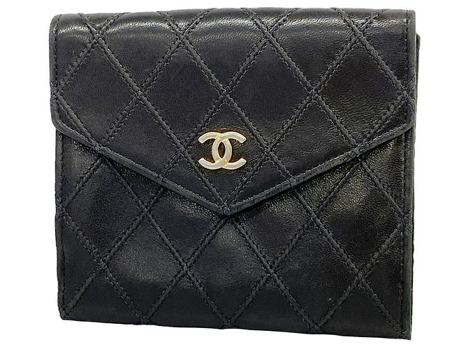 Chanel Bicolore Lambskin Wallet Black