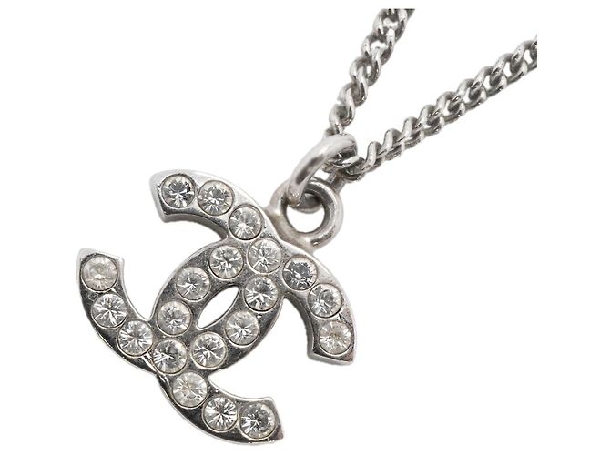 Collana Chanel Argento con Strass