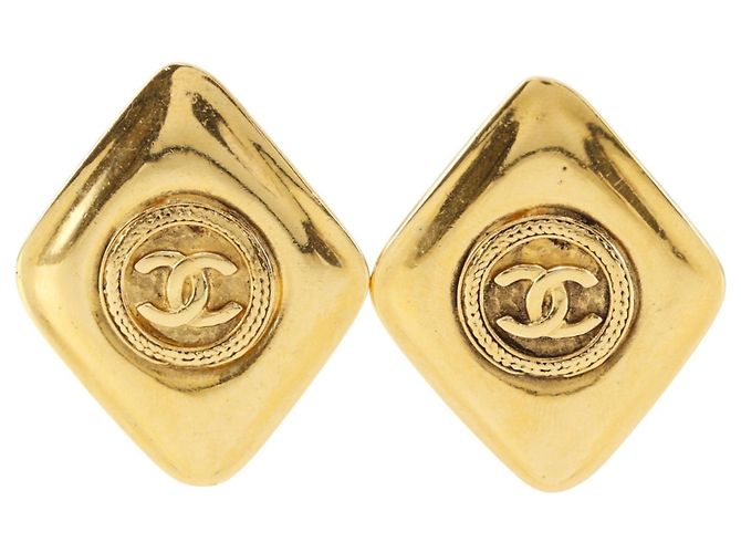 Chanel Coco Mark vergoldete Ohrringe Golden