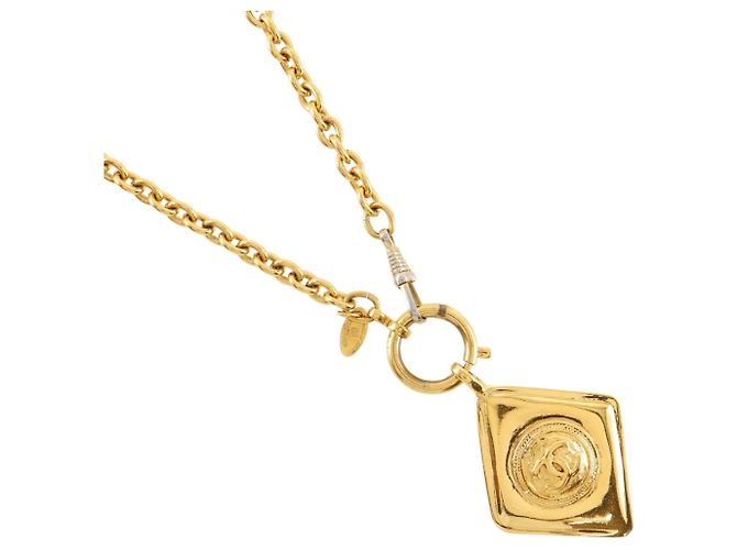 Collar Chanel Coco Mark chapado en oro Dorado