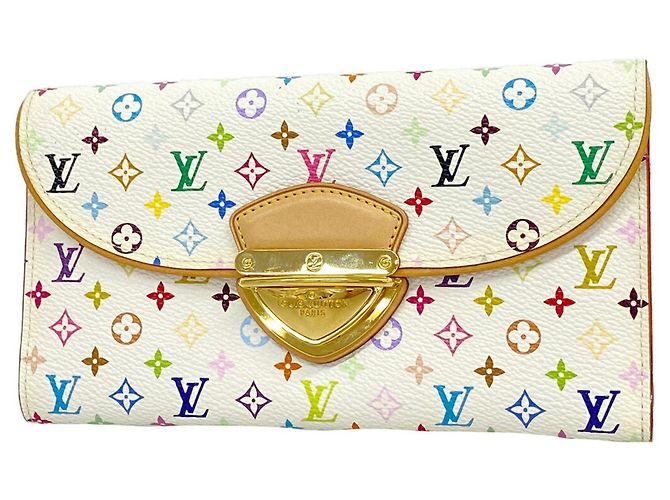 Cartera larga Louis Vuitton Tri-fold Rosa Blanco