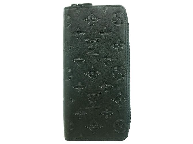 Louis Vuitton Monogram Shadow Zippy Wallet Black