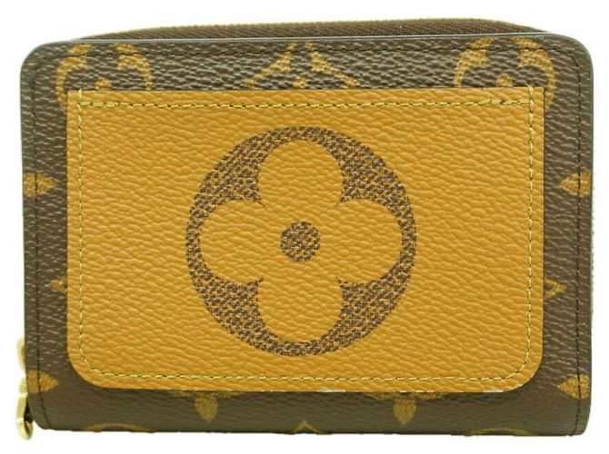 Louis Vuitton Monogram Giant Reverse Portefeuille Lou Wallet Marron