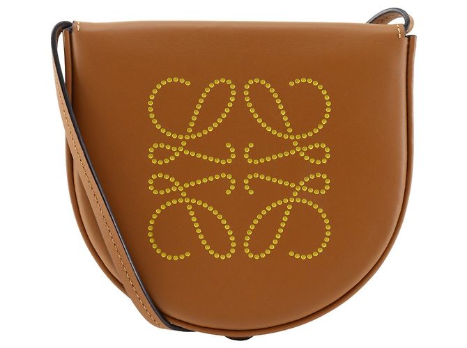 Bolsa de Ombro Loewe Small Heel Pouch Marrom