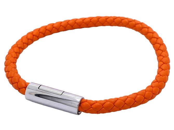 Hermès Pulsera de Dijes Hermes Goliath Plata Naranja