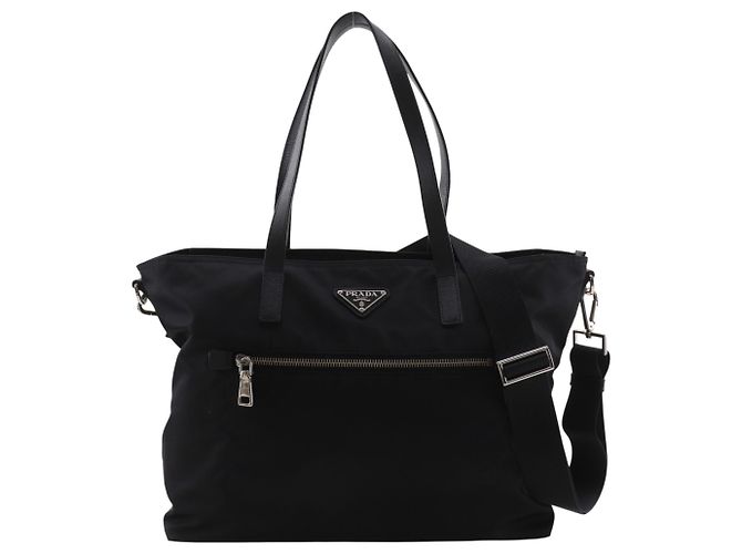 Borsa Tote 2-Way in Nylon Nero Prada