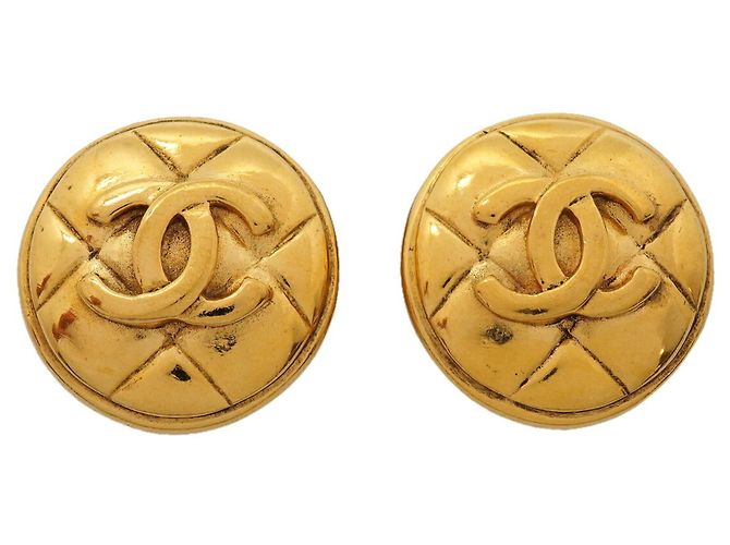 Orecchini a clip Chanel placcati oro D'oro
