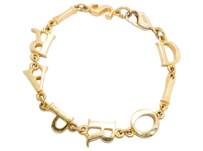 Bracciale con charm placcato oro Christian Dior D'oro