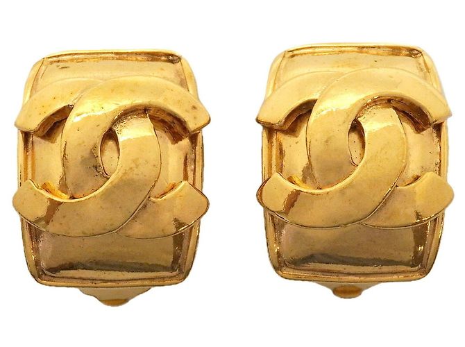 Orecchini a clip Chanel placcati oro D'oro