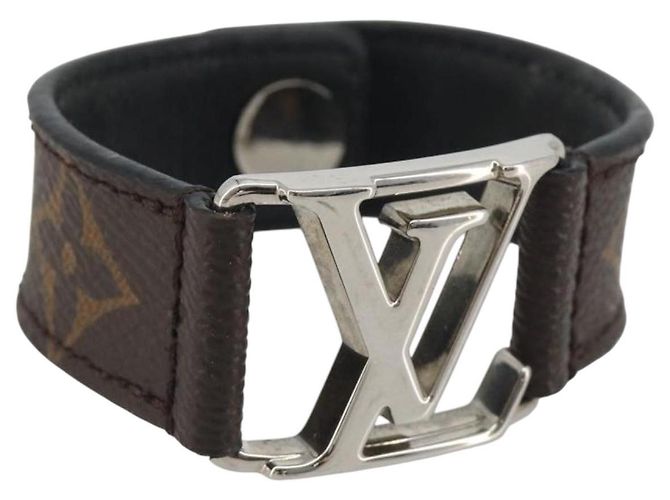 Hockenheim Monogramm Messingarmband LOUIS VUITTON LV Auth 195945A