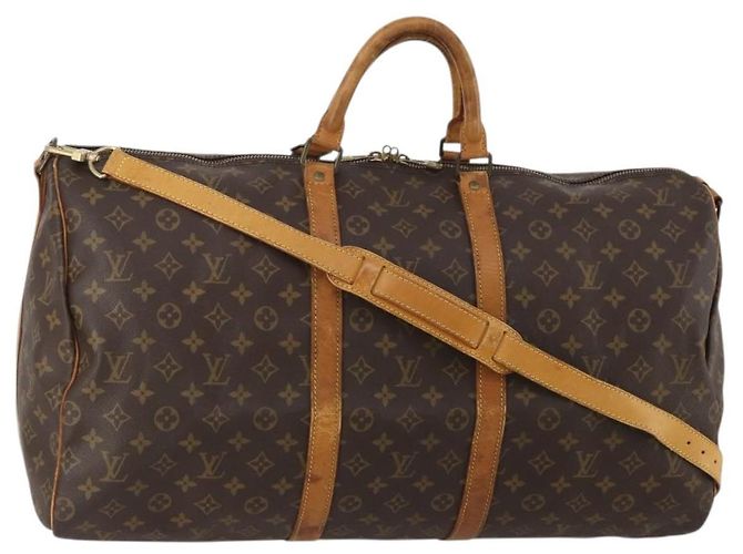 LOUIS VUITTON Monogram Keepall Bandouliere 55 Bolsa Boston M41414 LV Auth 193877