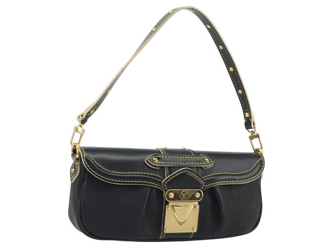 LOUIS VUITTON Borsa a Tracolla Suhari Precieux Pelle Nera M91776 Auth 194886SAV Nero