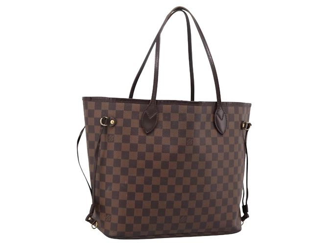 Sac Cabas LOUIS VUITTON Damier Ebene Neverfull MM N51105 LV Auth bs36473