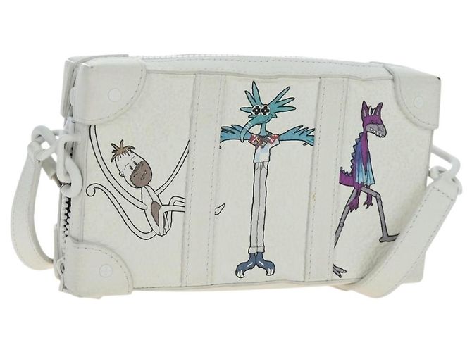 LOUIS VUITTON Taurillon Clemence Soft Trunk LV Friends M80146 Auth 194713SAM