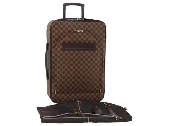 LOUIS VUITTON Damier Ebene Pegas 60 Suitcase N23255 LV Auth 189035