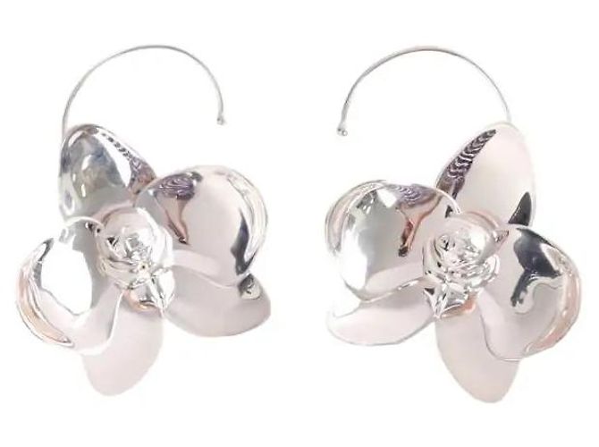 Orecchini Casablanca Orchid in acciaio argento
