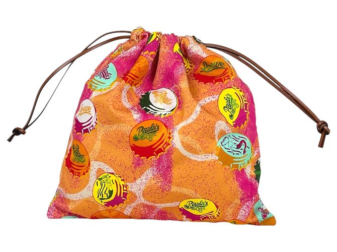 Loewe Paula's Ibiza Drawstring Accessory Pouch Multiple colors Orange