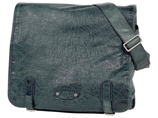 Borsa a tracolla Balenciaga in pelle blu navy