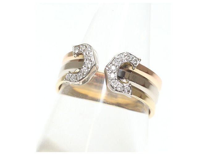 Anello Cartier 2C in oro tricolore D'oro