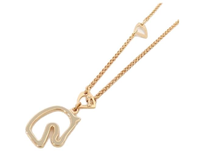 Hermès Collier Hermes Tonnerre Marron Doré 