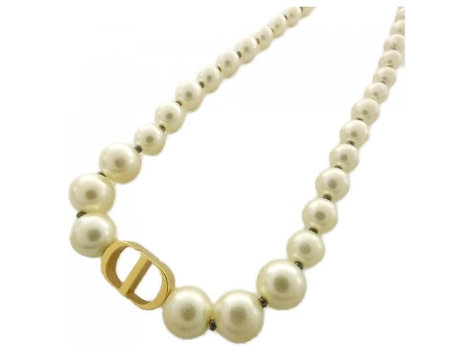 Christian Dior 30 Montaigne N1116MTGRS Halskette Weiß Golden