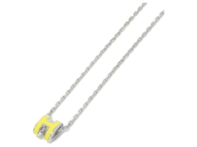 Hermès Collar Hermes Pop H MINI Plata Dorado