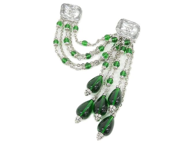 Spilla a Ago Chanel ABH851 Argento Verde